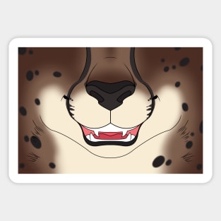 Chocolate Cheetah Face Sticker